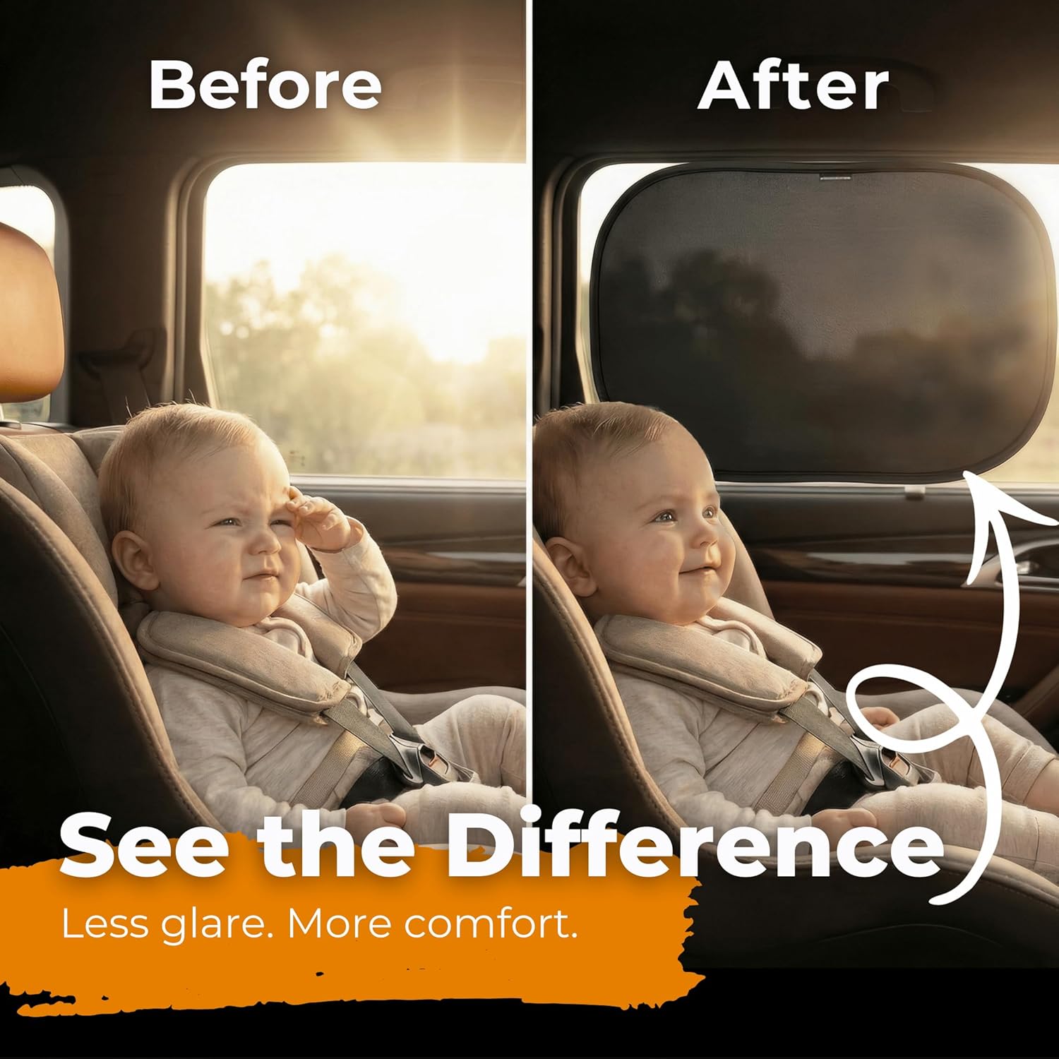 Thumbnail 2 de CARAMAZ Car Window Shade for Baby with Certified UV-Protection 2 Pack - 20"x12