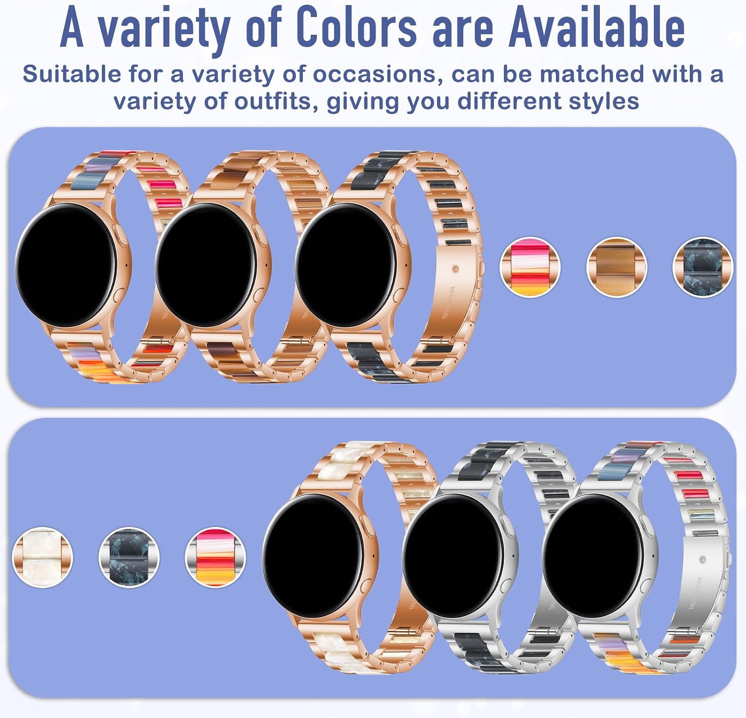 Thumbnail 3 de CeiBand metal resin watch strap (quick release) for 18mm, 20mm and 22mm watches