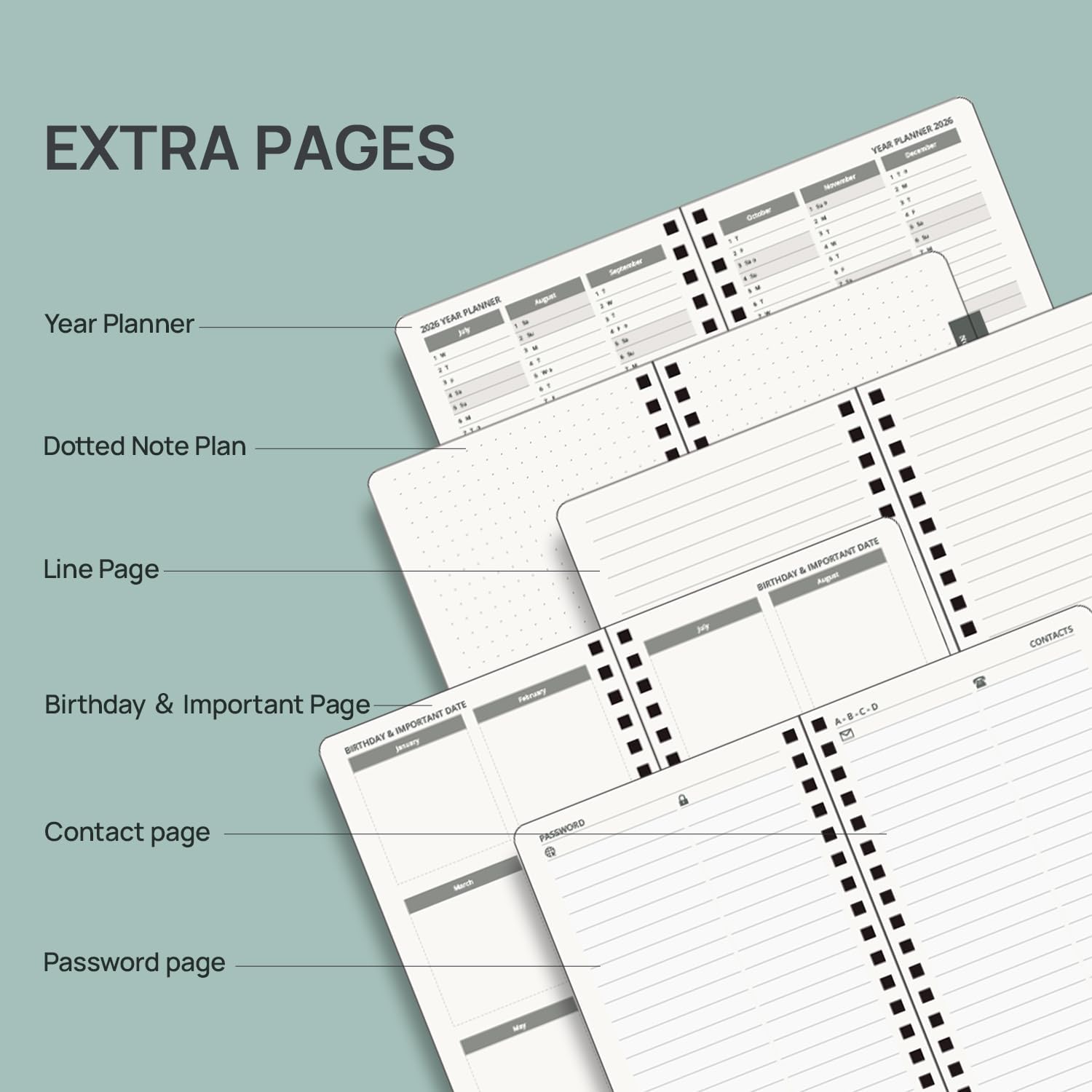 Detalle 1 de POPRUN Monthly Planner, 18-Month