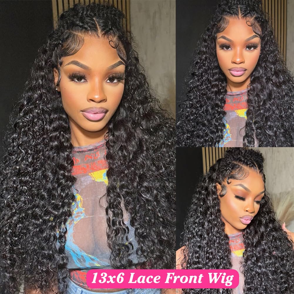 Thumbnail 1 de NUEAHWO Water Wave Lace Front Wig 13x6