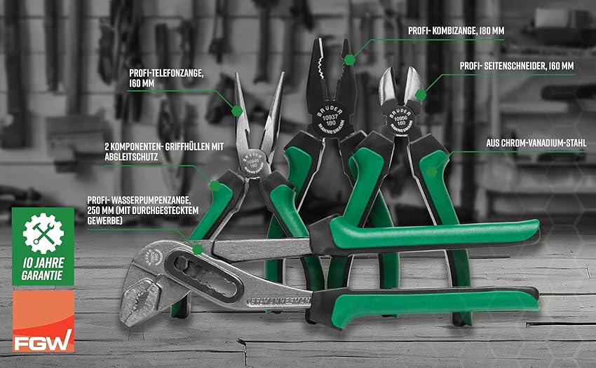 Thumbnail 3 de Mannesmann M10997 - Juego de alicates de 4 piezas