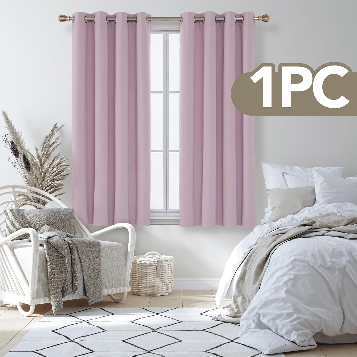 Thumbnail 2 de Deconovo 52"x63" blackout curtain for girls' bedroom 🪟
