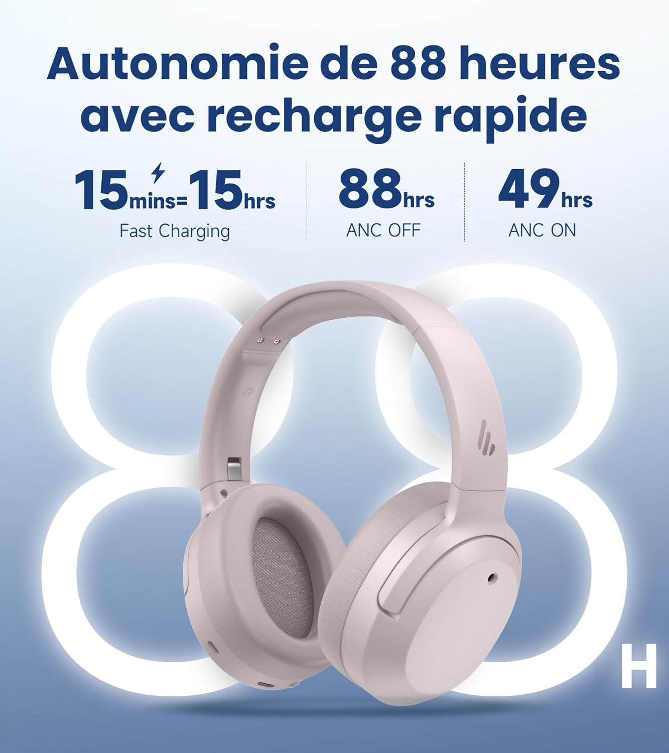 Thumbnail 4 de Edifier W820NB Plus Gen 2 : casque audio over-ear sans fil pliable avec ANC jusqu’à -49 dB et LDAC