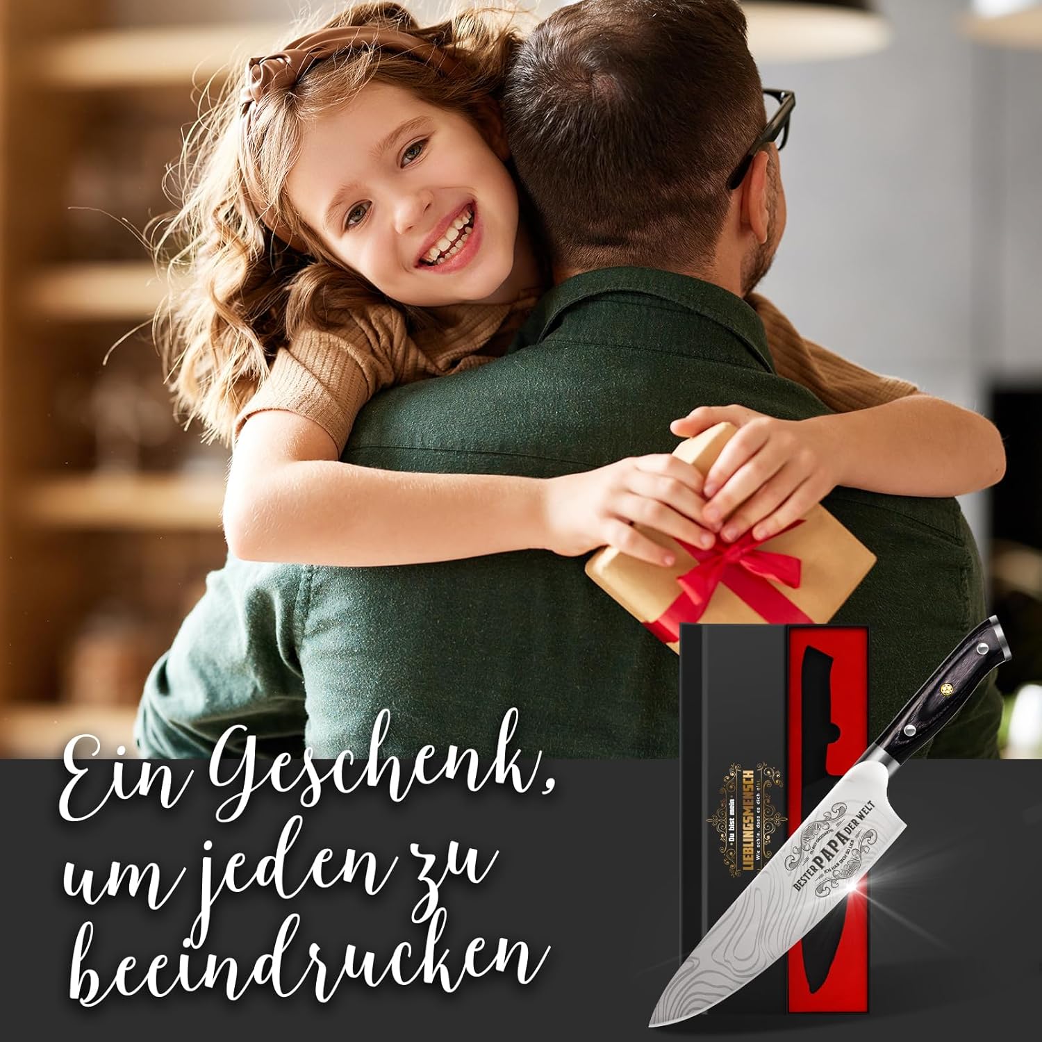 Thumbnail 1 de Küchenmesser Scharf – 34 cm Profi-Kochmesser als Vatertagsgeschenk für Papa