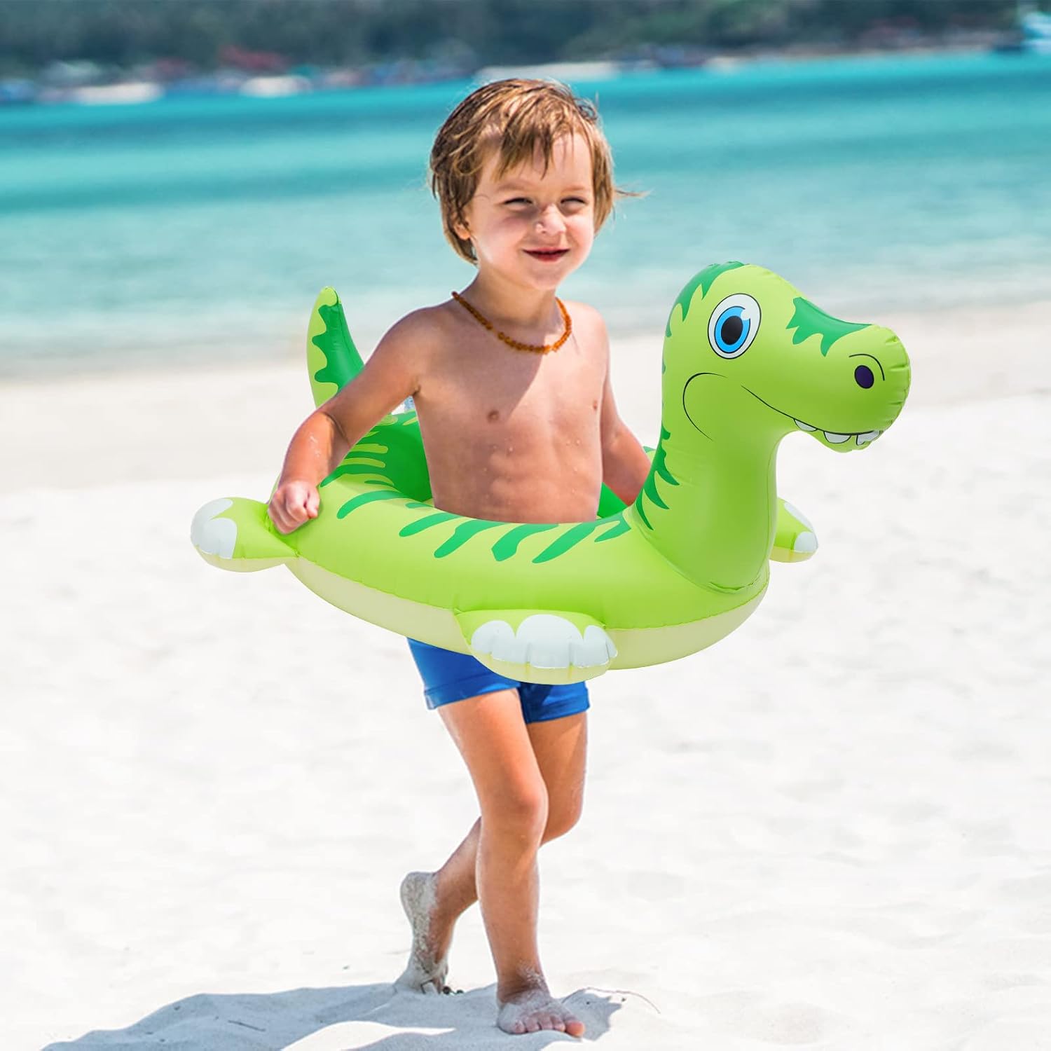 Thumbnail 5 de Yellcetoy Dinosaur Pool Inflatable for Kids – Durable Swim Ring with Tail Sounds