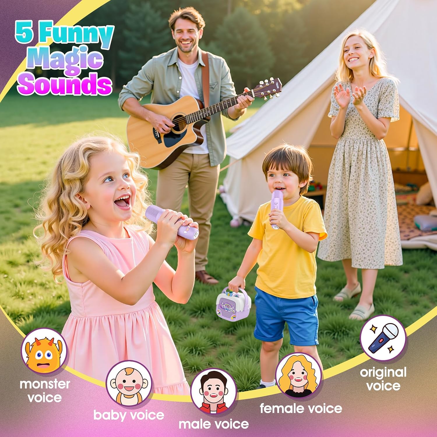 Detalle 2 de Mini Karaoke Unicorn Bluetooth 6h Battery