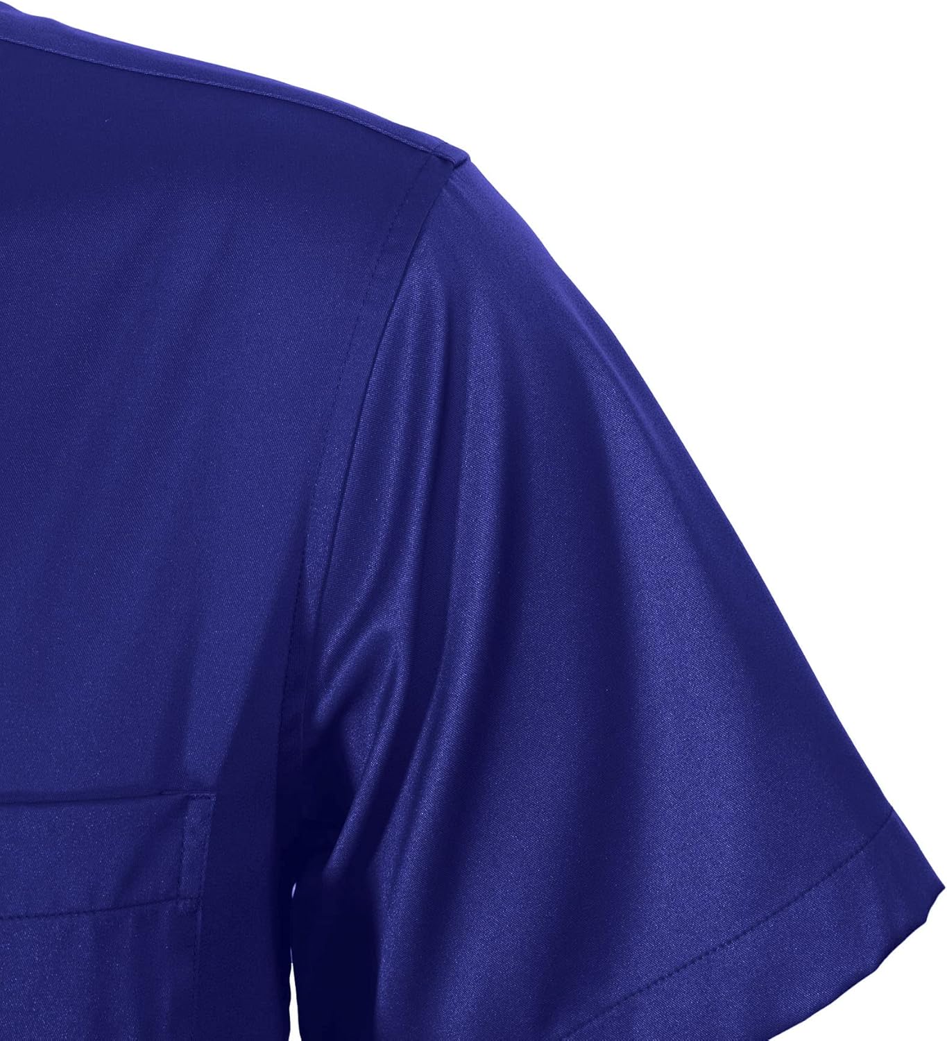 Detalle de Siliteelon Herren Kurzarm Hemden – Casual Regular Fit, bügelfrei und faltenfrei mit Tasche