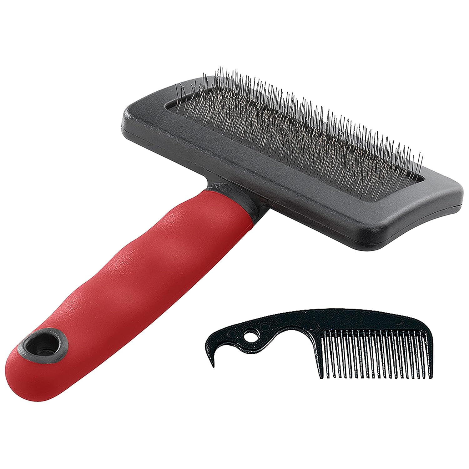Detalle 2 de Ferplast by Marex GRO 5942 Pflegeartikel: Bürsten-Set für Hunde mit Pflegekamm (rot)