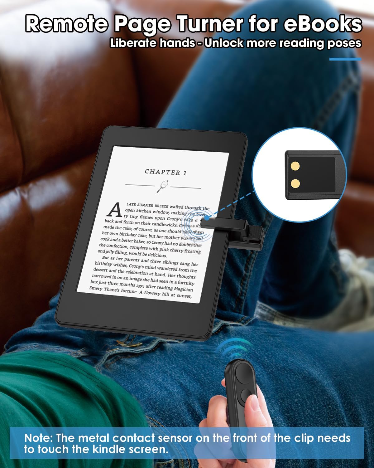Thumbnail 2 de GEKVIVE RF Remote Control Page Turner for Kindle Paperwhite Scribe & Tablets (Black)