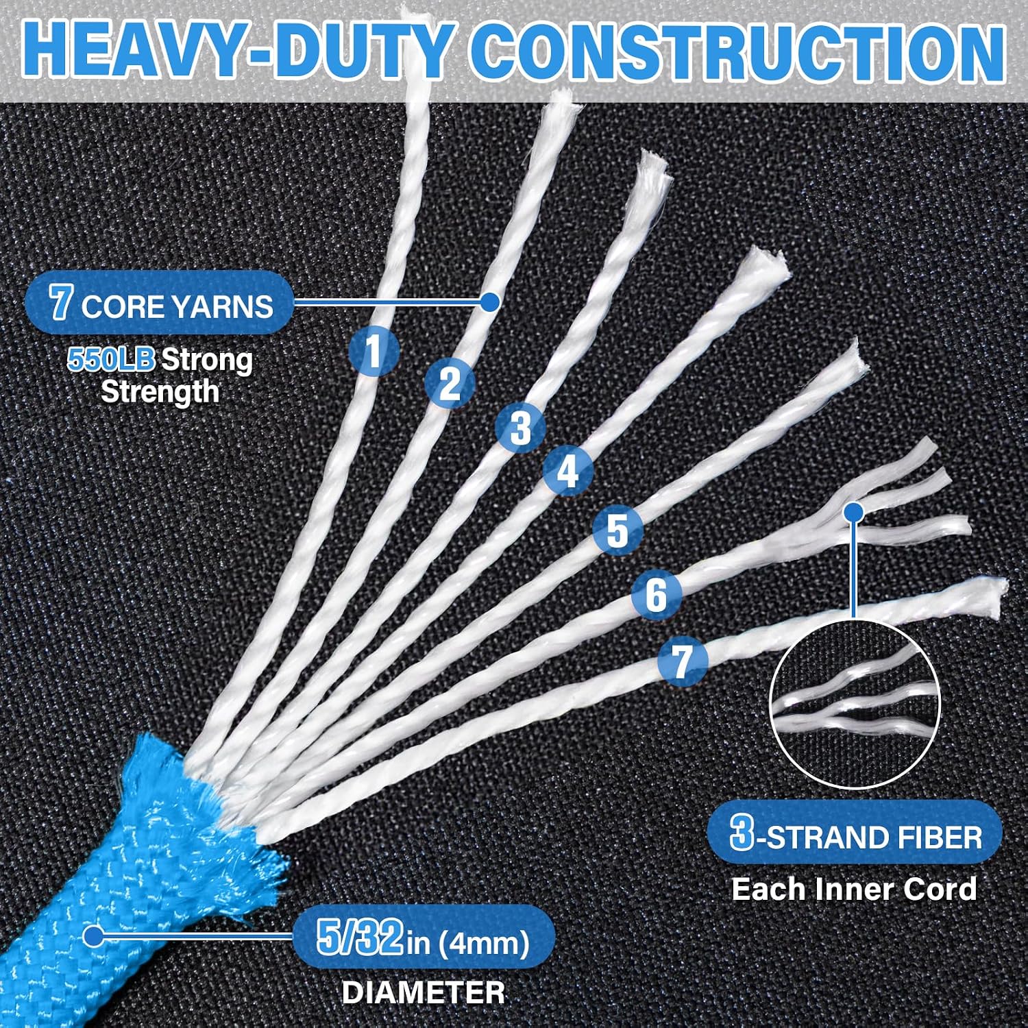 Detalle de TRIBERION Paracord Rope 100 ft