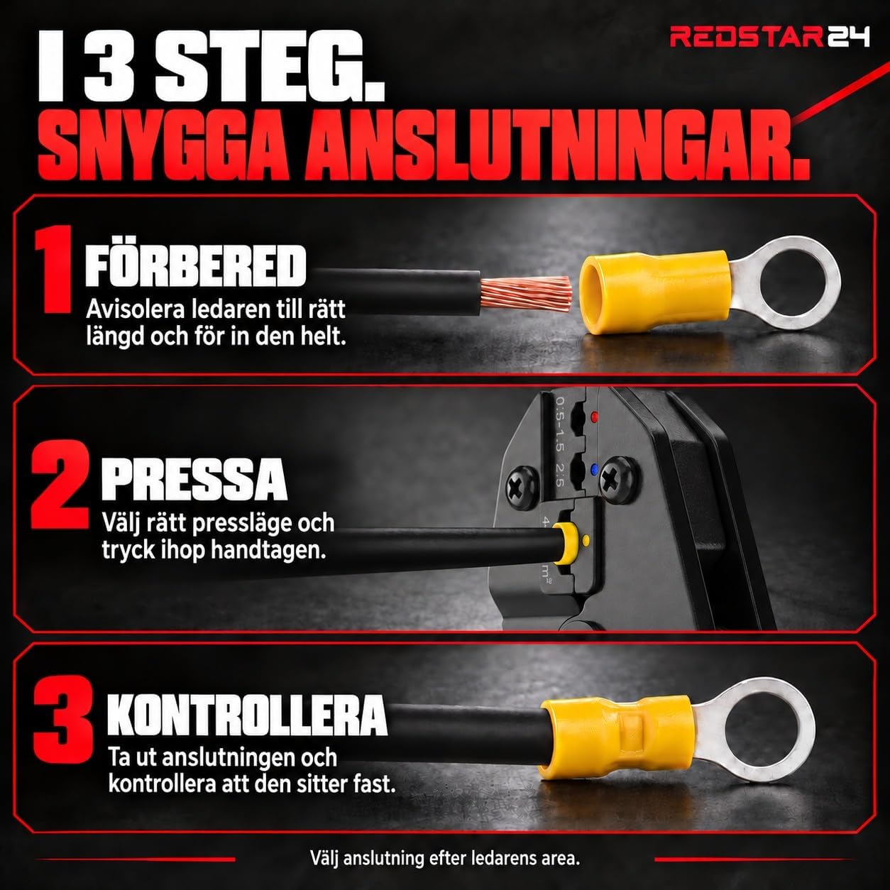 Detalle 2 de RedStar24 RS0022 kabelskotång med 700 kabelskor i 27 typer