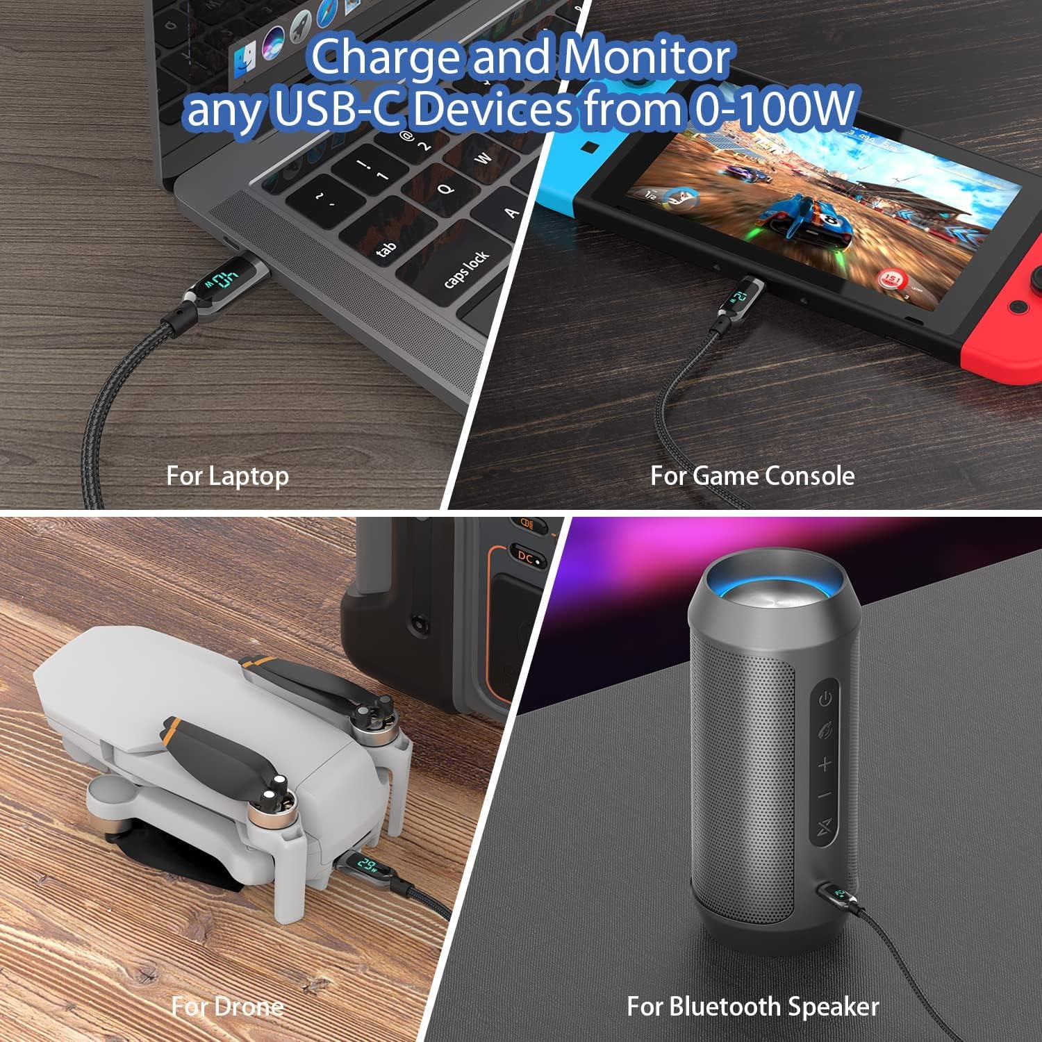 Detalle 1 de SOOPII Cable USB-C Carga Rápida Nylon ⚡ para iPhone 15 y Galaxy