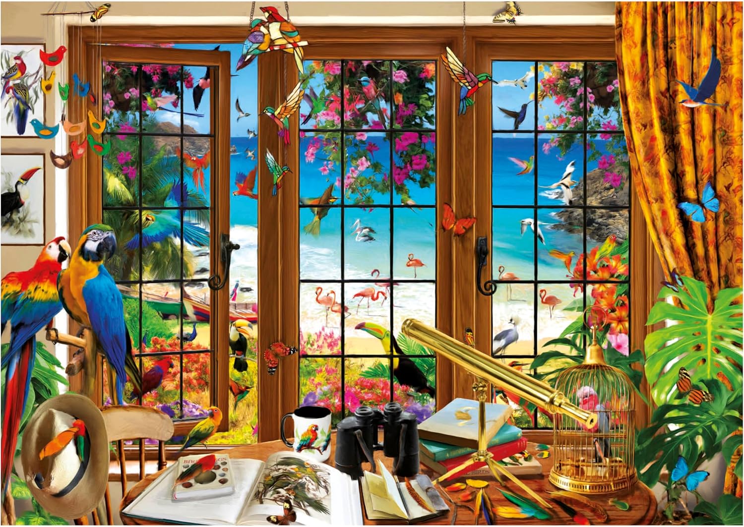 Thumbnail 1 de Puzzle Educa 1500 pièces pour adultes « Fenêtre d’observateur » (85 x 60 cm)