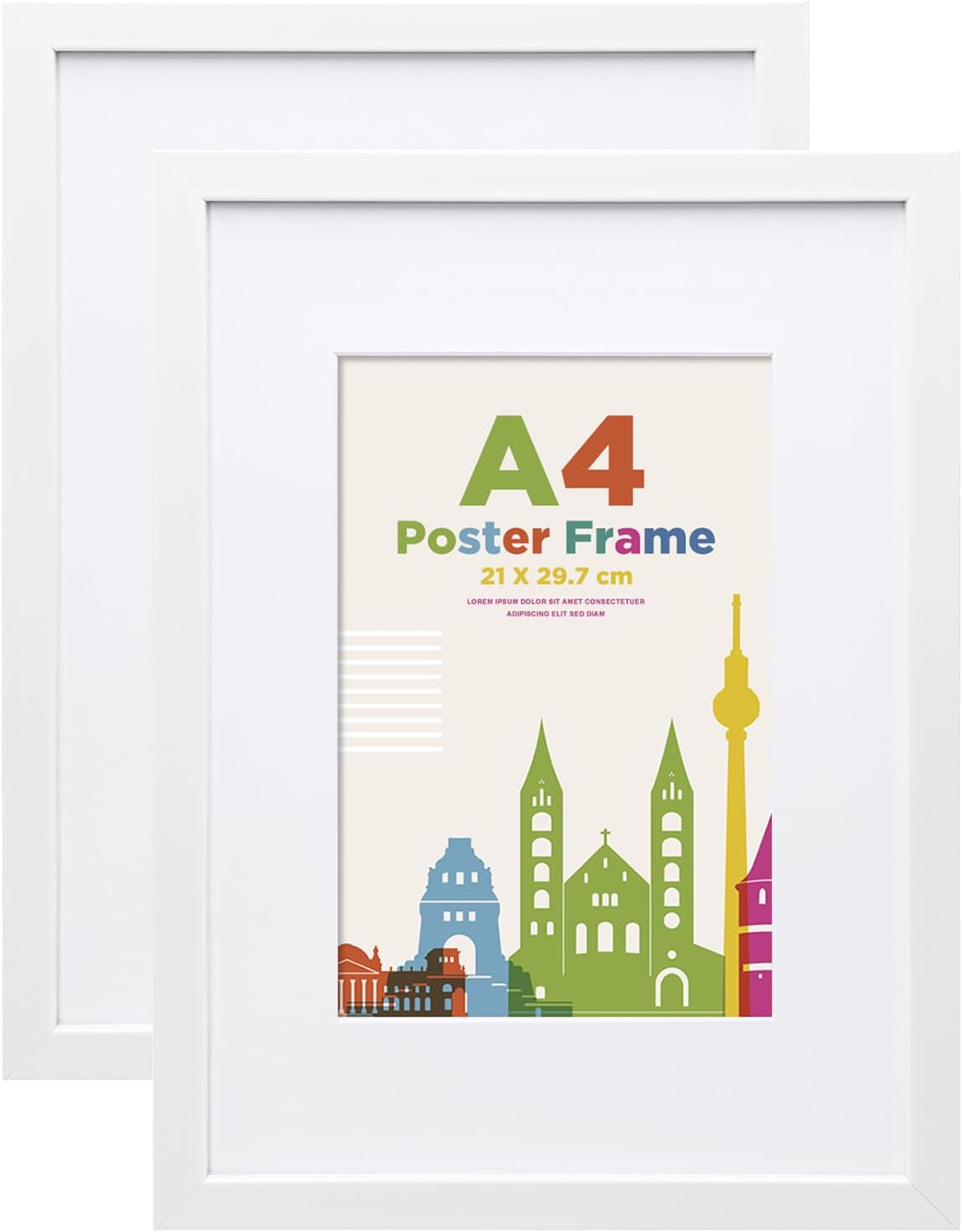 Detalle 2 de 40x60 Wooden Picture Frames with Clear Plexiglass (2 Pack)