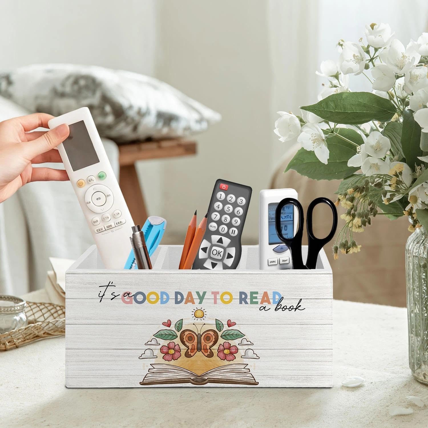 Thumbnail 1 de LIANGEAGOM Wooden Desk Organizer