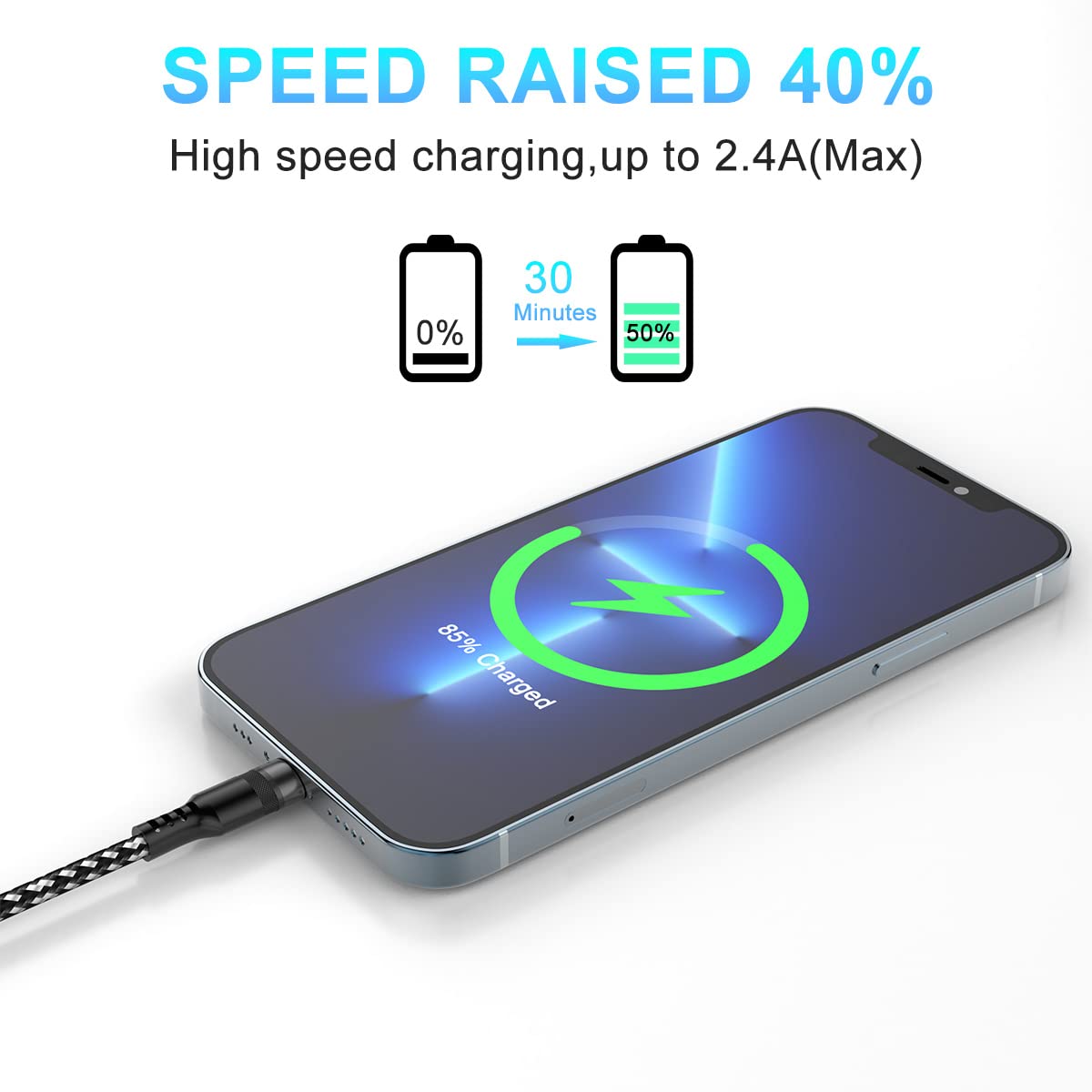 Detalle 1 de Lightning iPhone Ladekabel 5 m von Apple