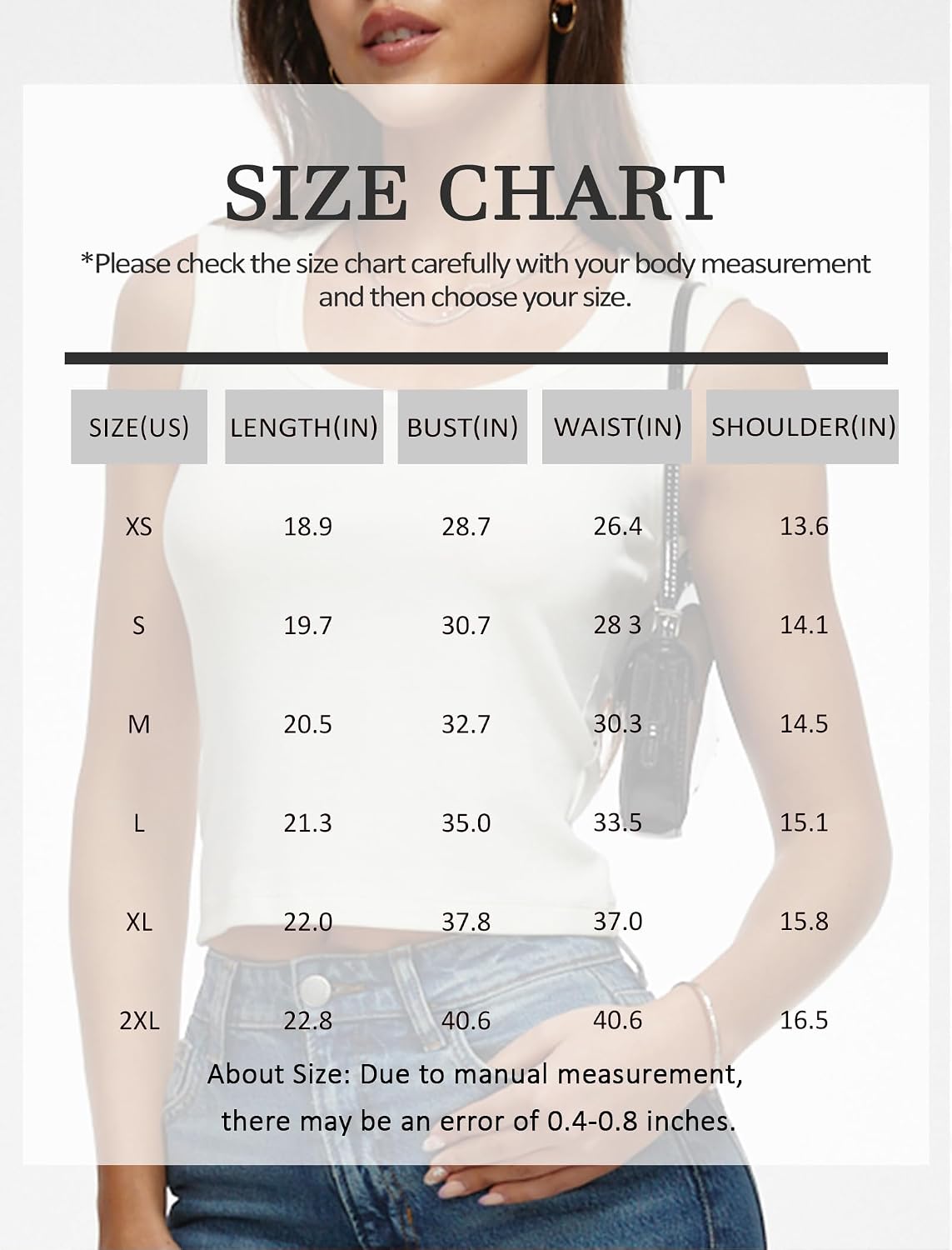 Detalle 2 de Women Wide Strap Ribbed Cropped Tank Top – 2026 Summer Trend