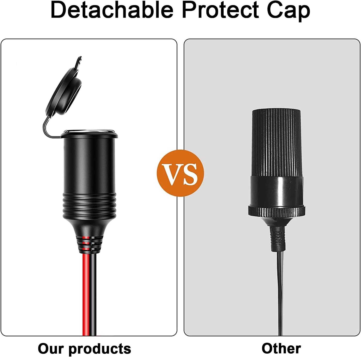 Thumbnail 4 de Leehitech 3m 12V/24V Female Car Cigarette Lighter Socket to Battery Crocodile Clips with 15A Fuse