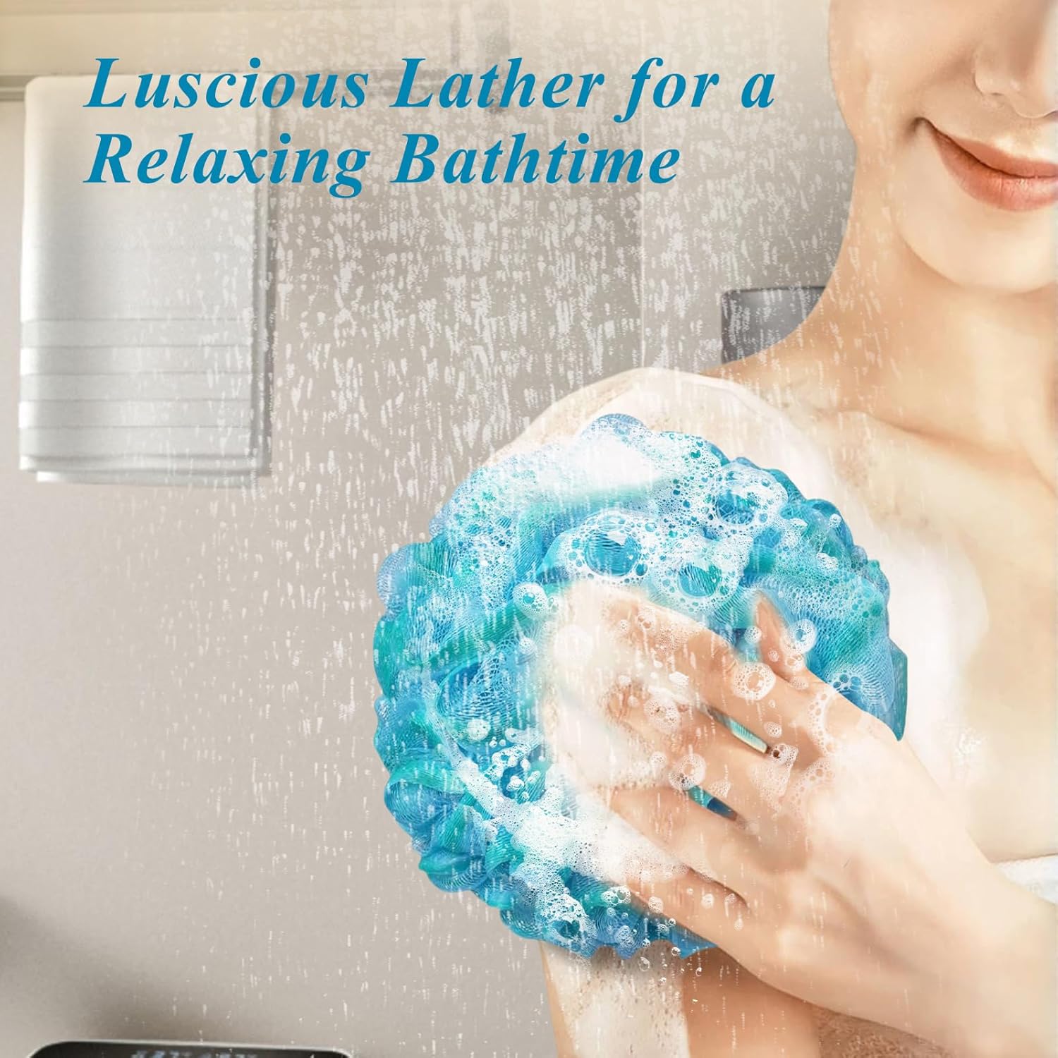 Thumbnail 6 de flintronic 4 Pack Loofah Shower Puff 75g
