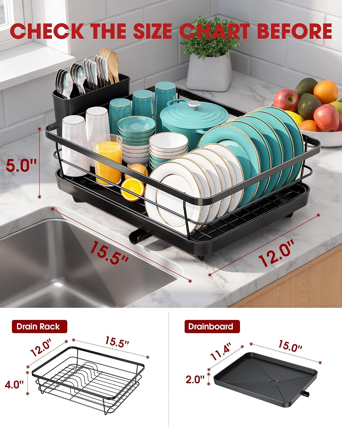 Detalle 1 de Sakugi Stainless Steel Dish Drying Rack