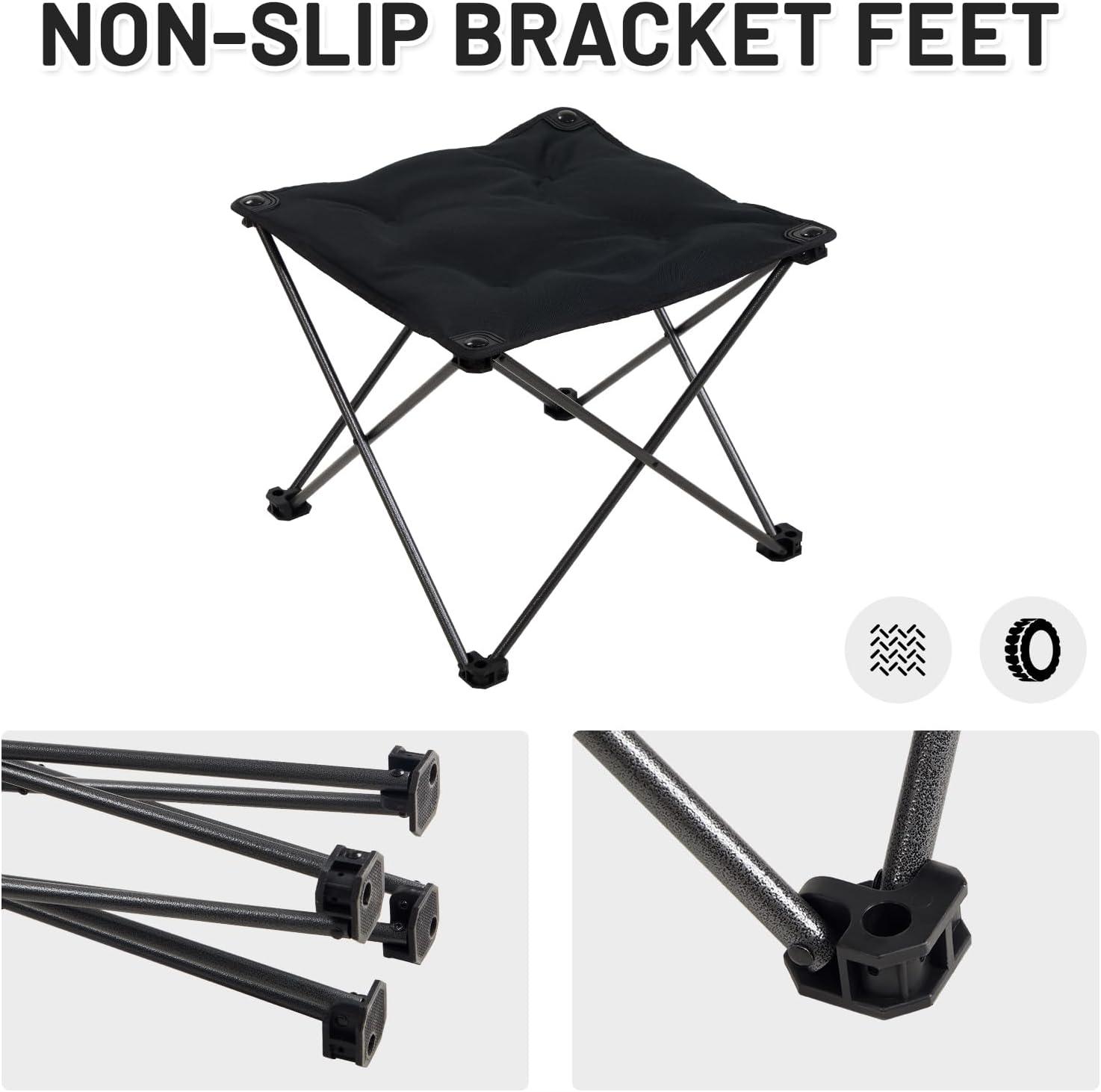Thumbnail 3 de TIMBER RIDGE Folding Camping Footrest: Padded, Portable Stool with Carry Bag