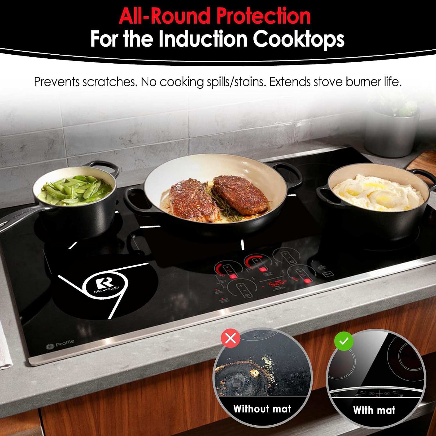 Thumbnail 1 de Induction Cooktop Protector Mat Silicone