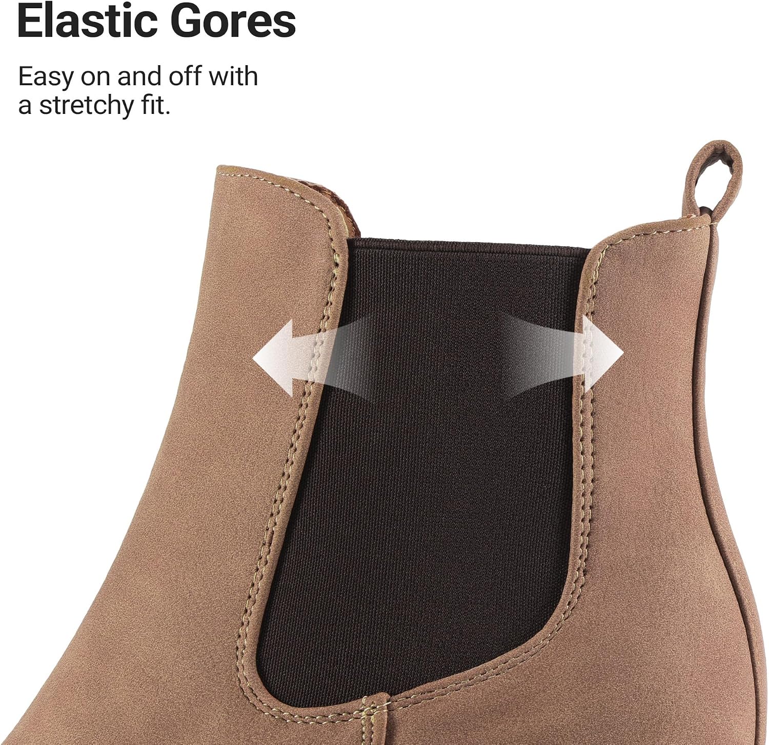 Detalle 1 de DREAM PAIRS Chelsea Ankle Boots with 3-Inch Block Heel