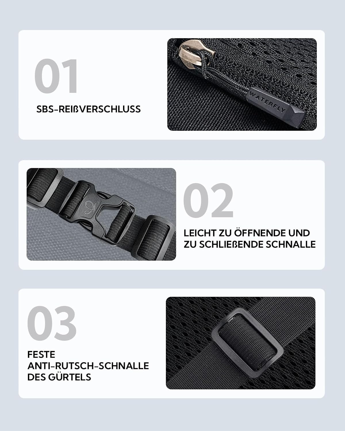 Detalle de WATERFLY Bauchtasche 40-125 cm