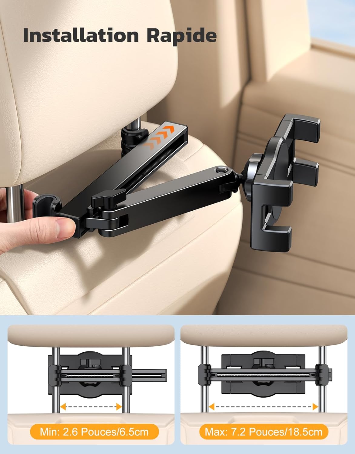 Detalle de Support voiture EOIWUY avec rotation 360° ⚙