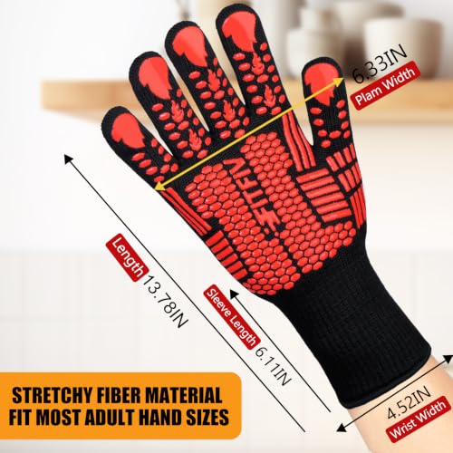 Thumbnail 1 de FITFIV BBQ Gloves: 1472°F Heat Resistant Oven Mitts with Silicone Grip