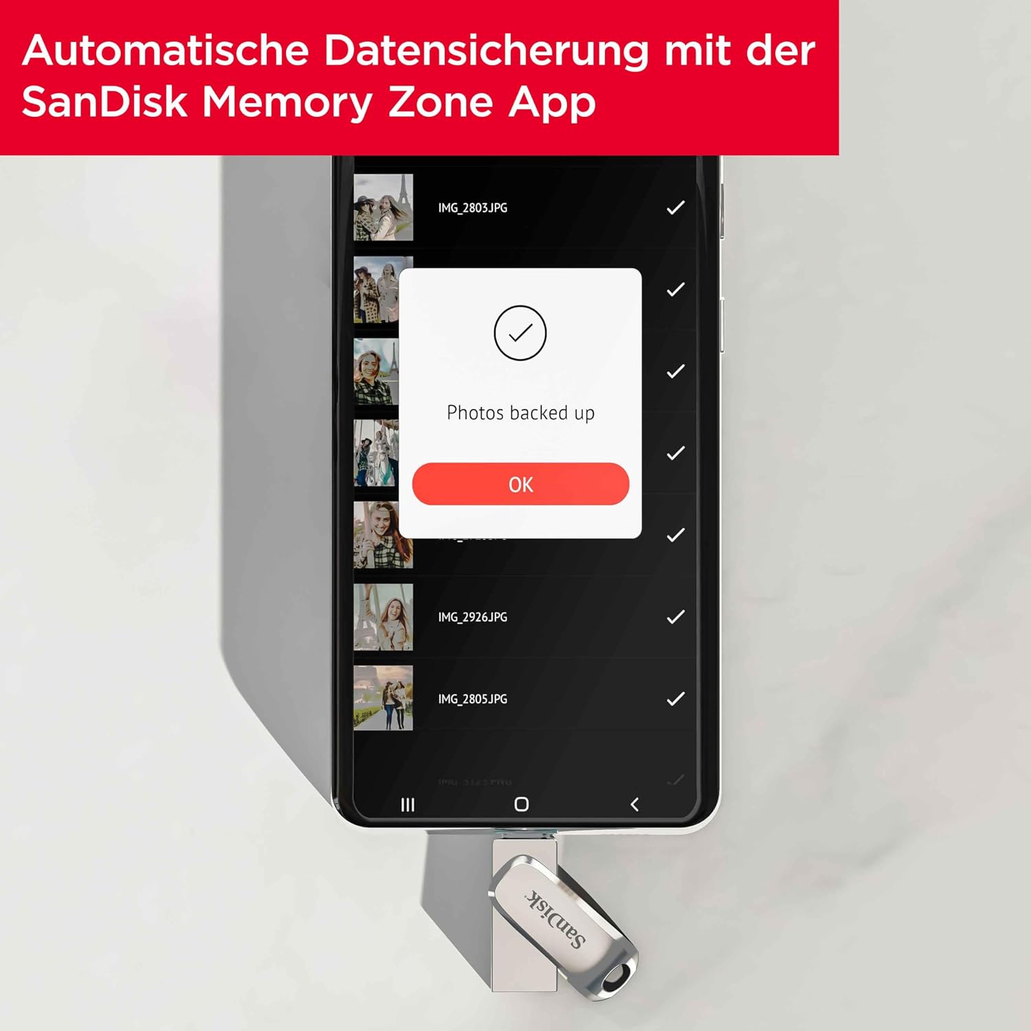 Detalle de SanDisk Ultra Dual Drive Luxe 256 GB – USB-C & USB-A Speicherstick für Smartphone, Tablet und Mac