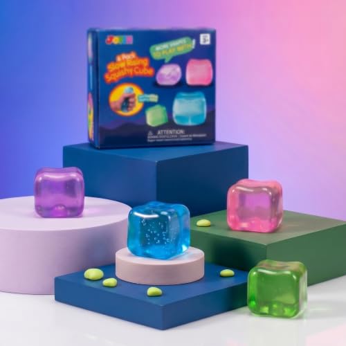 Thumbnail 8 de JOYIN 4 Pack Clear Stress Cube: 2'' High Density Slow-Rising Sensory Squishy Toys