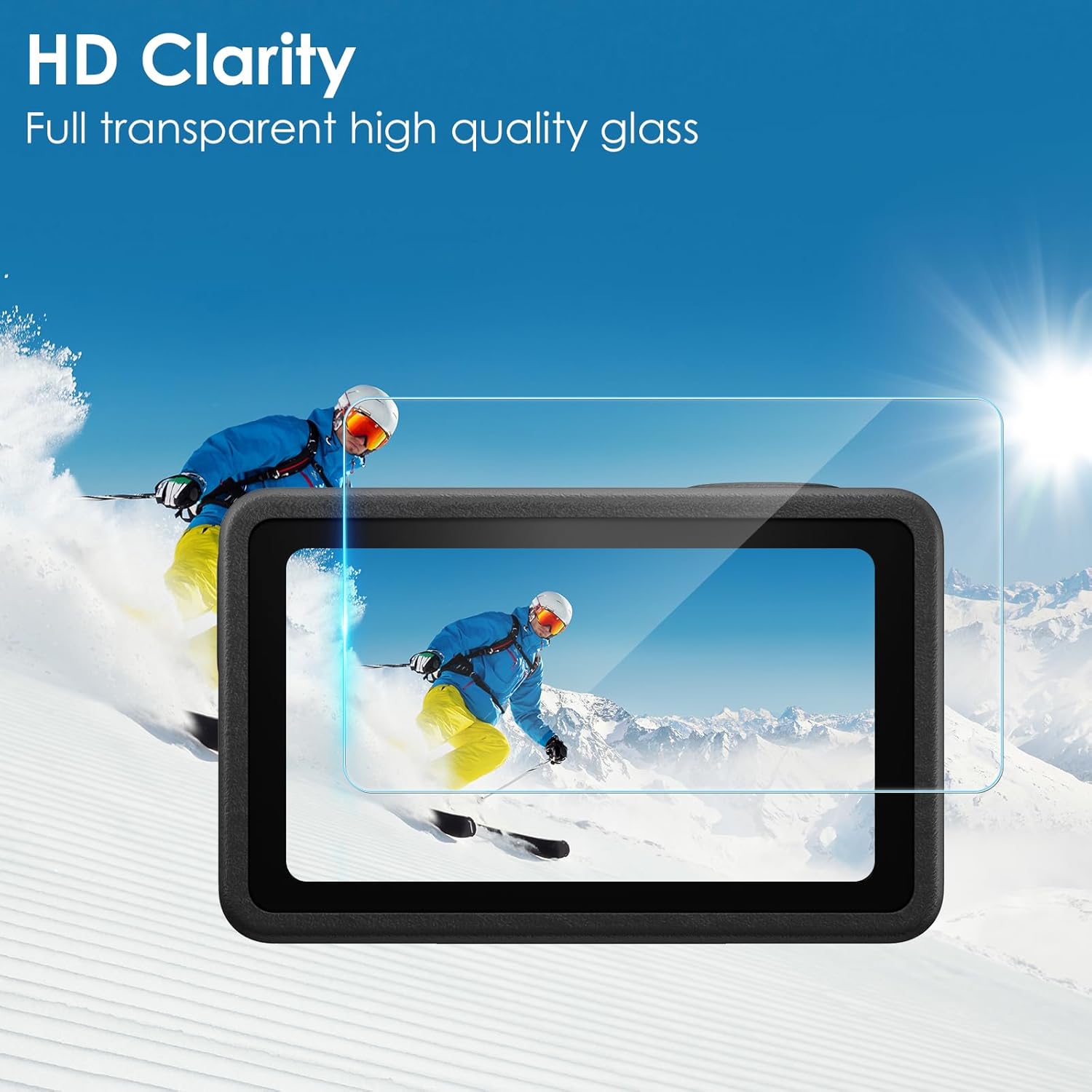Thumbnail 3 de Simpeak 4 Set Screen Protectors for DJI Osmo Action 5 Pro (Lens + Front + Back) tempered glass, 9H