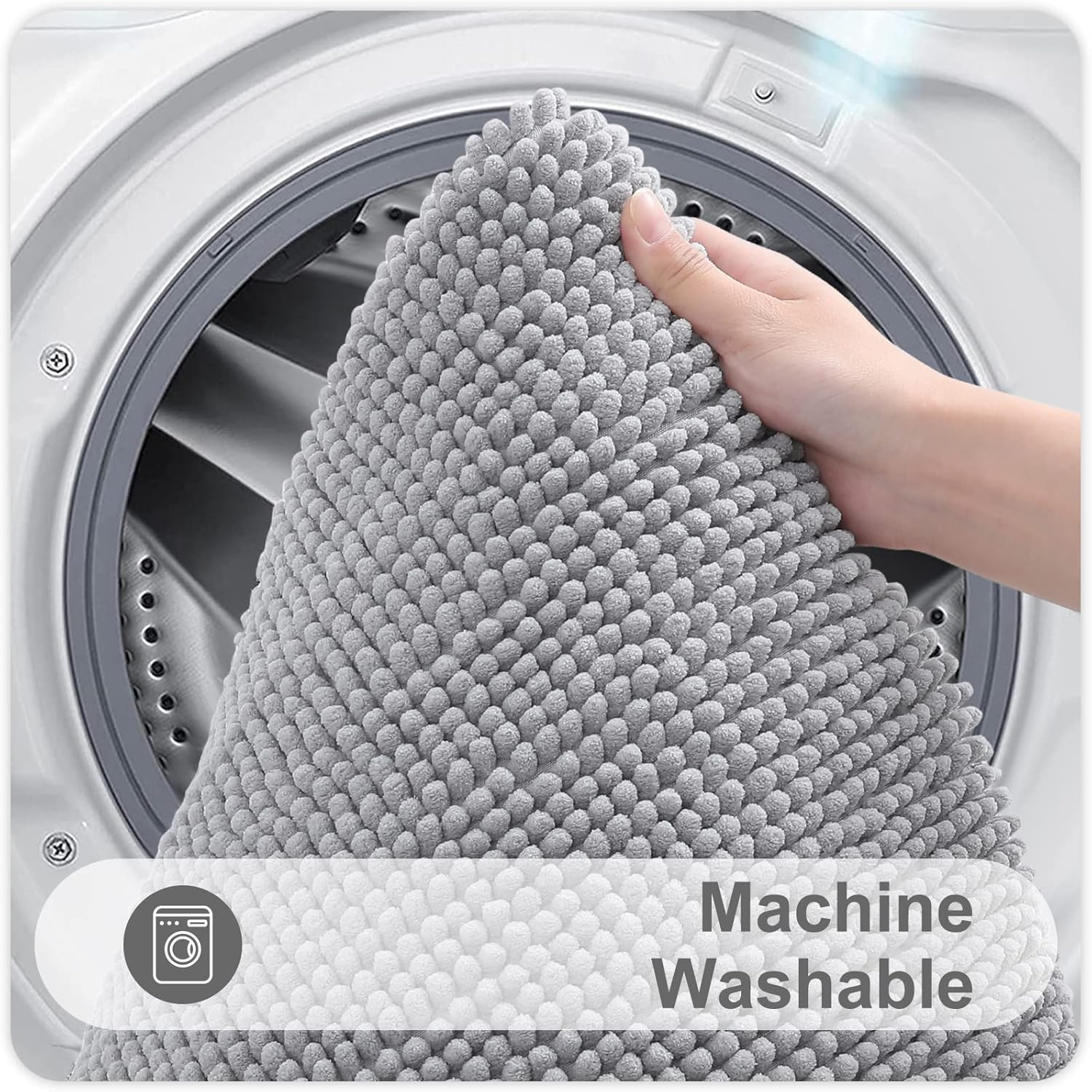 Thumbnail 6 de smiry Non Slip Chenille Bath Mat 40 x 60 cm