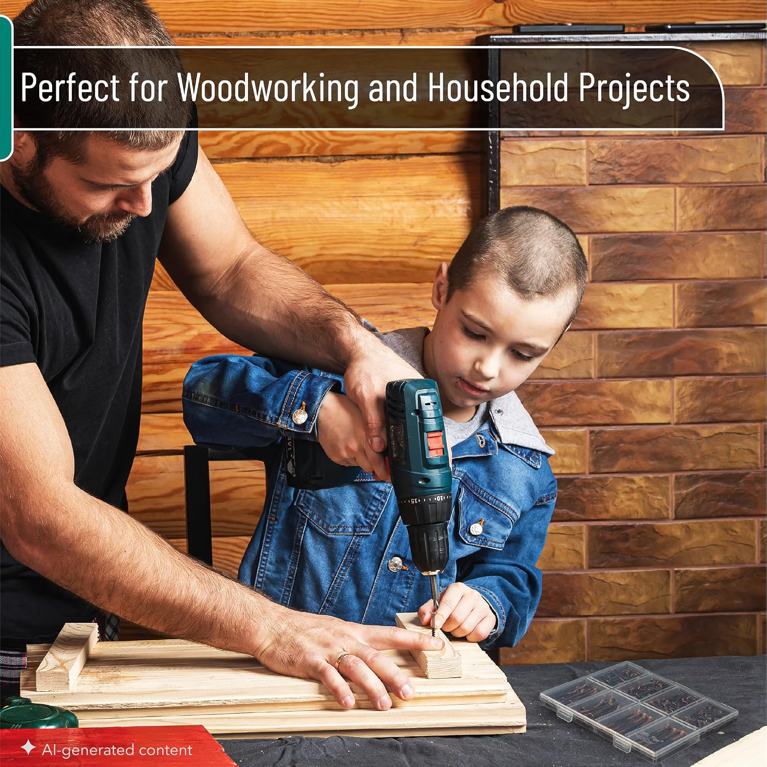 Detalle de Mr. Pen Wood Screw Assortment, 152 Pieces