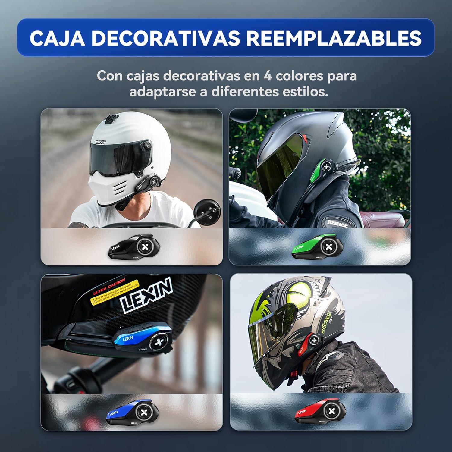 Thumbnail 3 de LEXIN G2P Intercomunicador Casco Moto Bluetooth