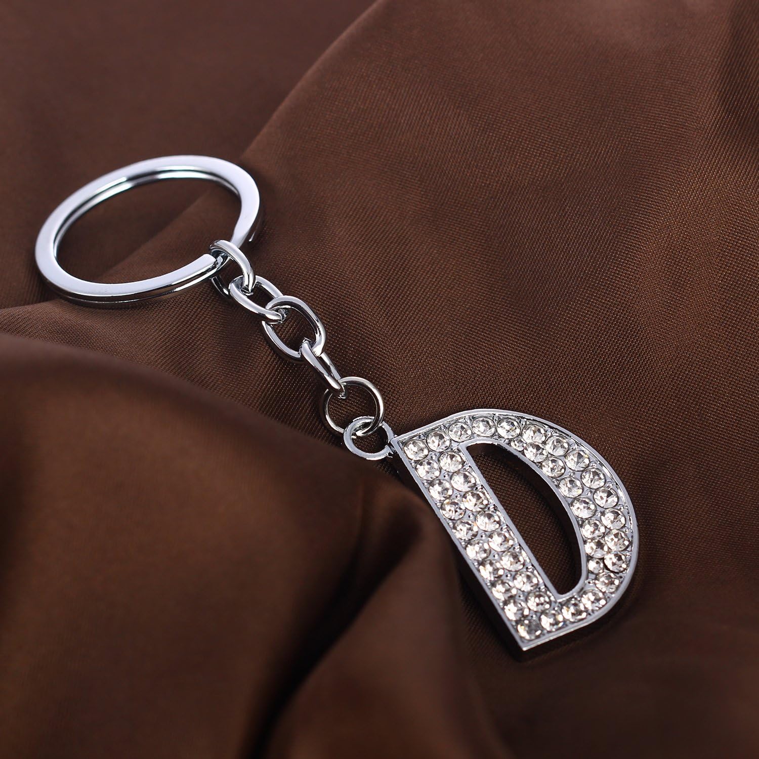 Detalle de BESPMOSP A-Z Letter Keychain – Best Friend Gift with Rhinestone Letter