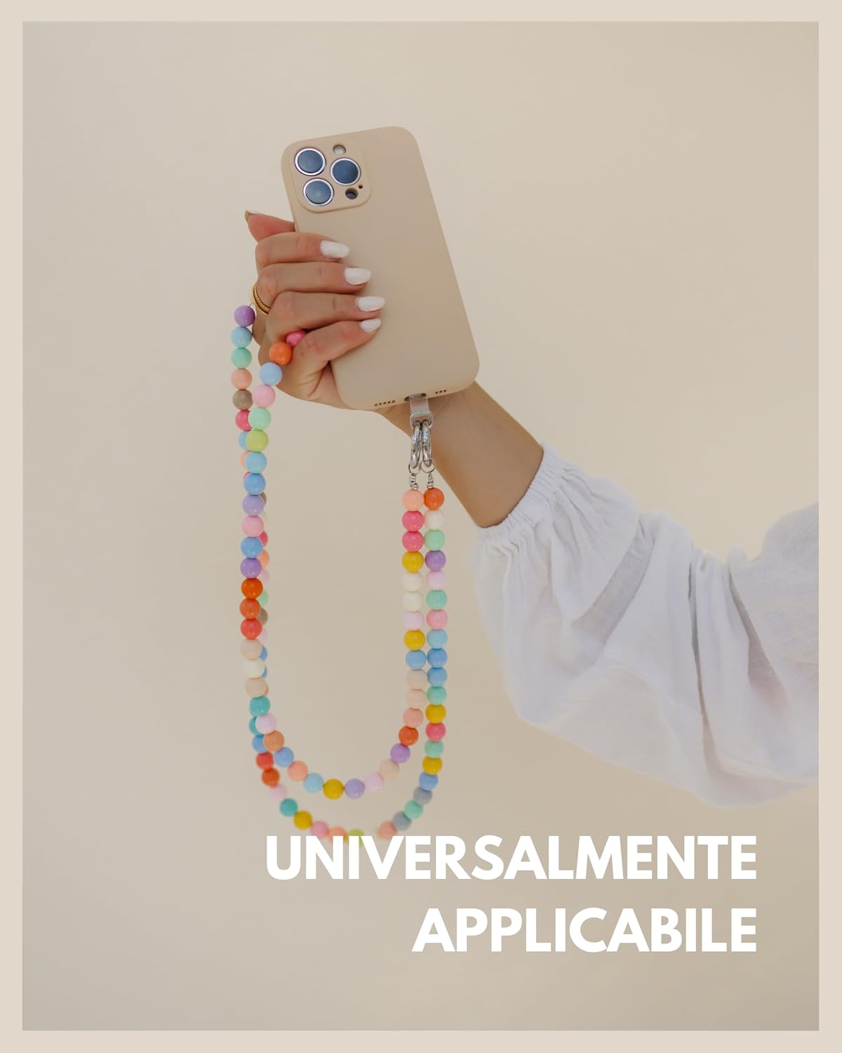 Detalle de GD GOOD.designs catena per cellulare con perline 130 cm