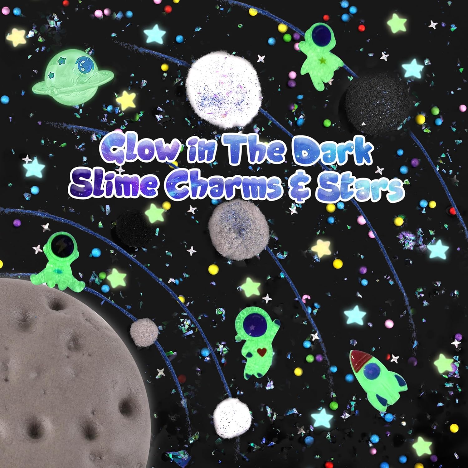 Thumbnail 2 de Astronaut Galaxy Slime for Kids: Big 300ml Slime Bucket with 9 Add-ins