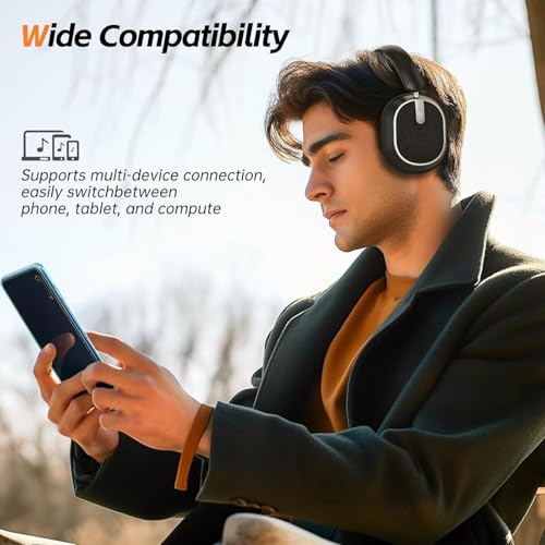Detalle de MMWOWARTS Hybrid Active Noise Cancelling Bluetooth Headphones review