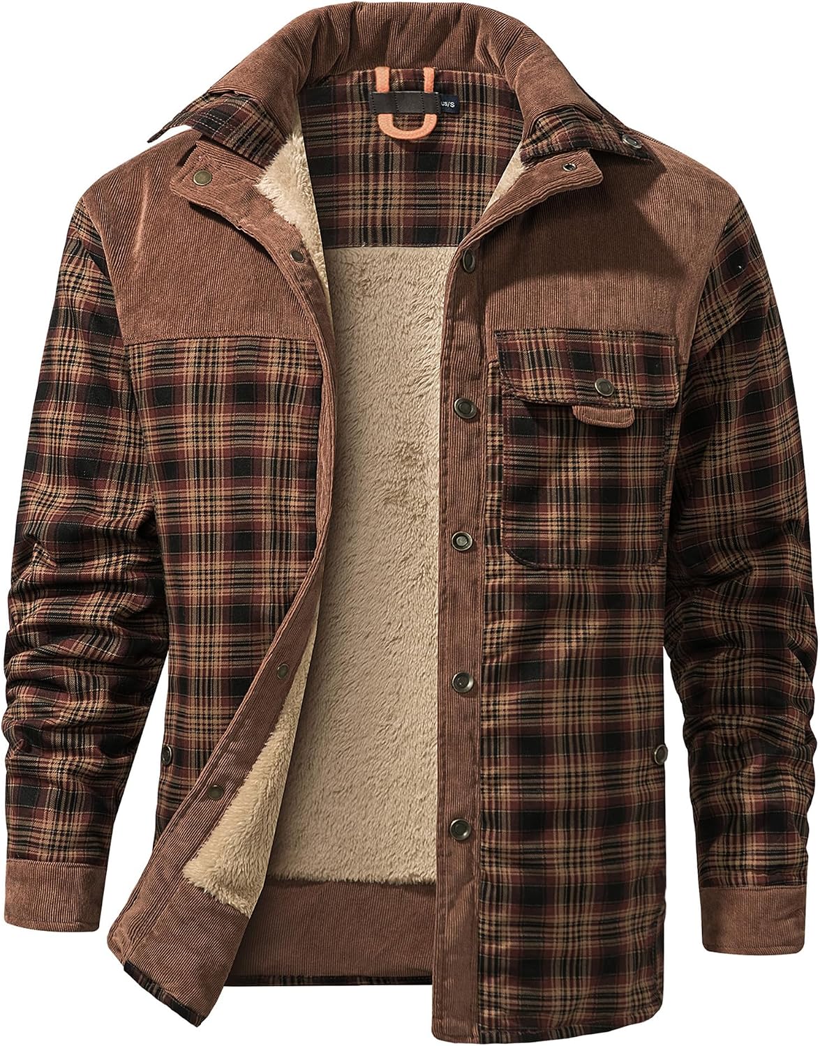 Detalle de Mr.Stream Herren Thermohemd aus Flanell mit Fleecefutter – Winterjacke/Arbeitshemd fürs Kühlen draußen