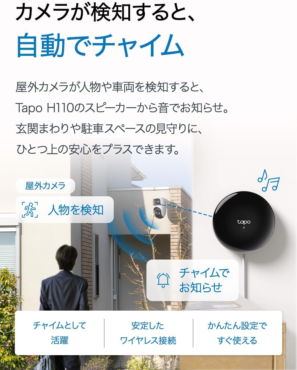 Detalle 2 de Tapo H110 赤外線スマートリモコン Wi-Fi対応、音声操作・Matter対応