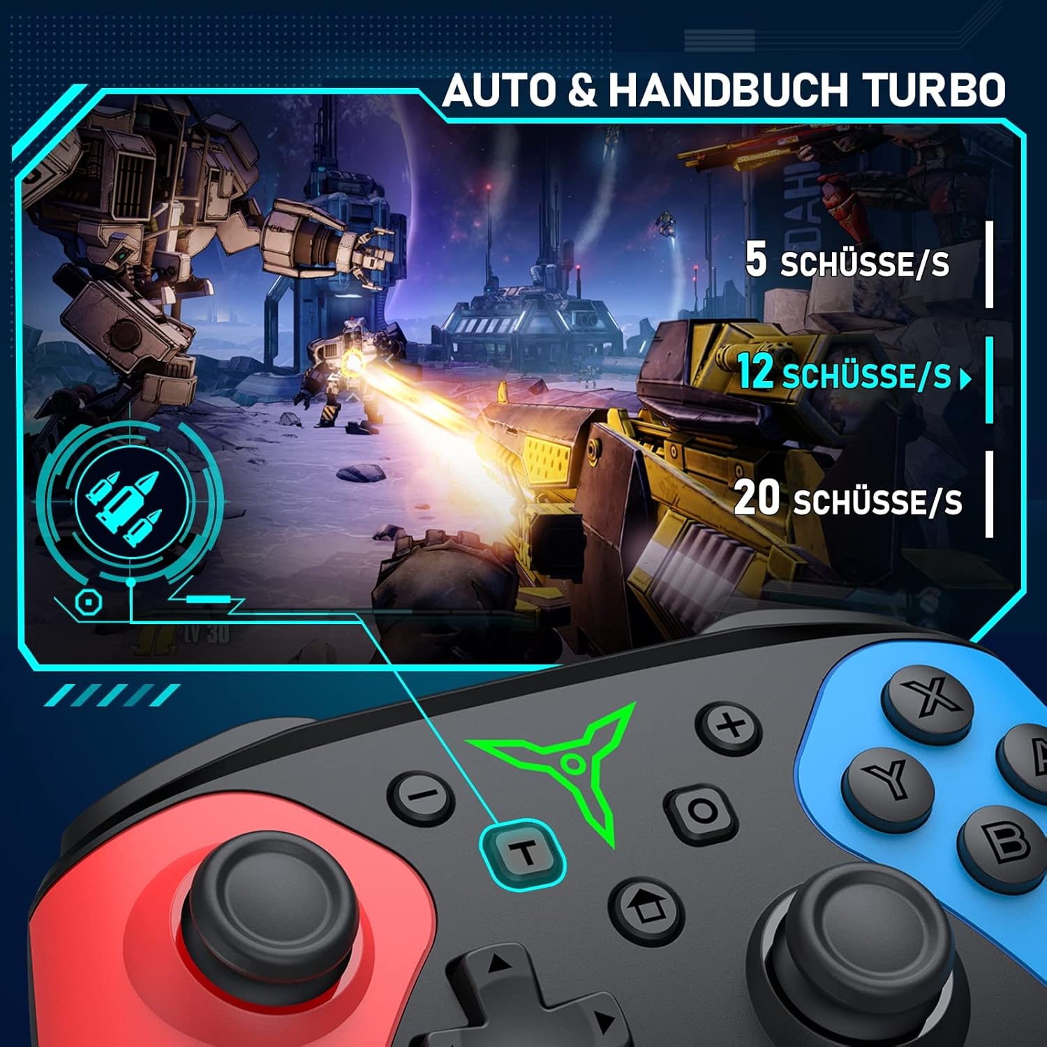 Detalle de HELLCOOL Switch Controller kabellos 15 Std