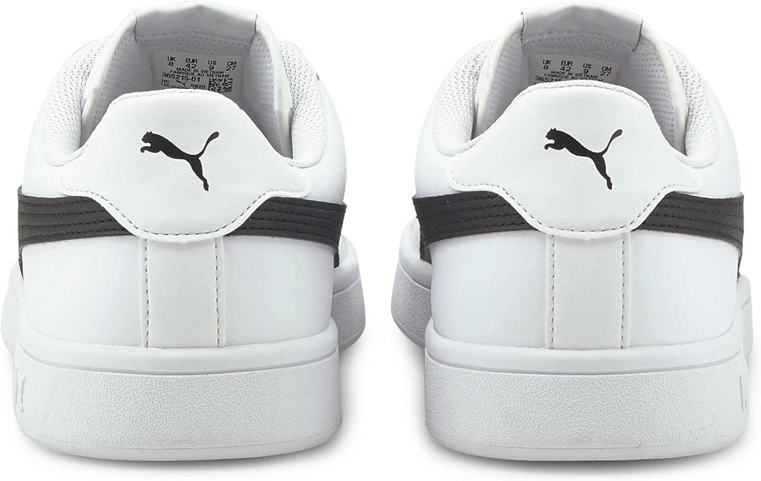 Detalle de PUMA Smash V2 L Sneakers Unisex da Adulto – Bianco/Black, 44 EU