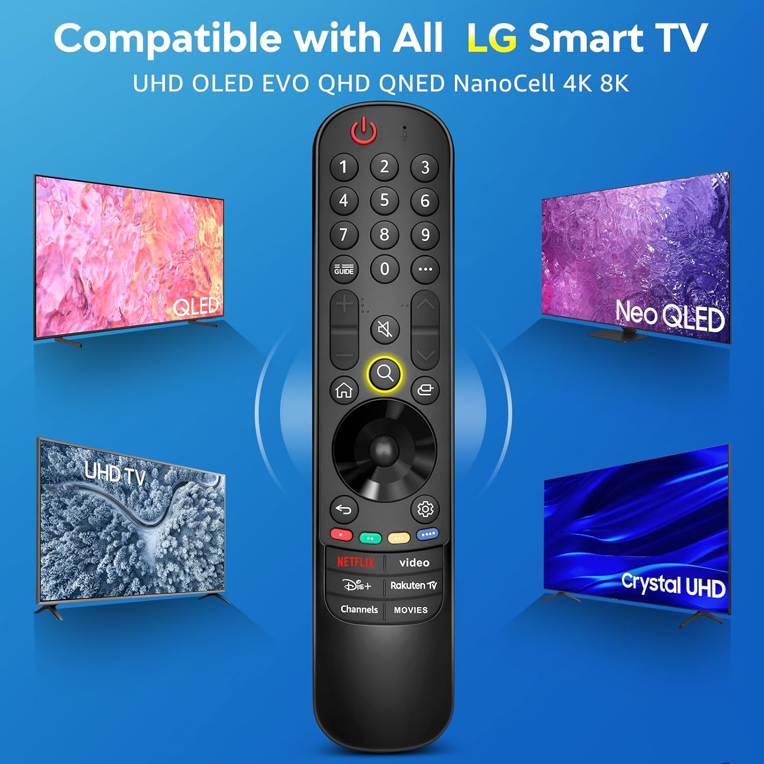 Thumbnail 1 de YOSUN Universal Fernbedienung für LG Fernseher per Infrarot – Ersatz für MR24GA, MR23GA, MR22GN, MR21GA