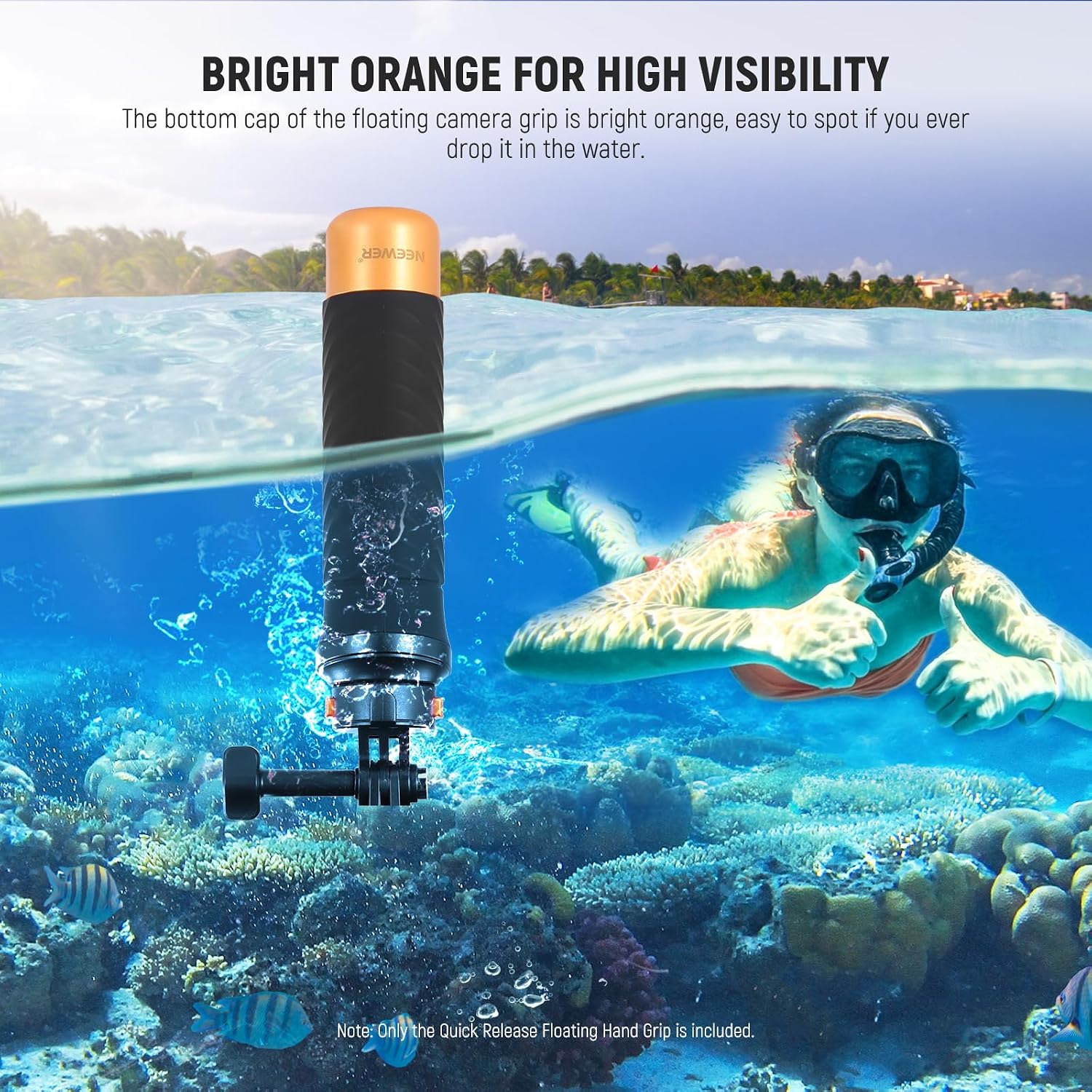 Thumbnail 5 de NEEWER Quick Release Floating Hand Grip for Action Camera (GP23) – Water-Ready Floating Handle with Detachable Mount