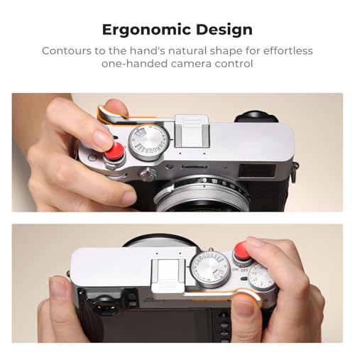 Detalle de K&F CONCEPT Camera Thumb Grip for FUJIFILM X100VI / X100V (Silver) – Practical Enhancement for One‑Handed Handling