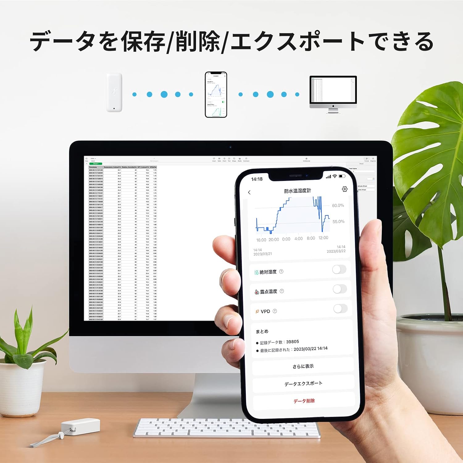 Thumbnail 6 de SwitchBot W3400010 防水温湿度計 IP65対応・アプリ記録・ハブ連携