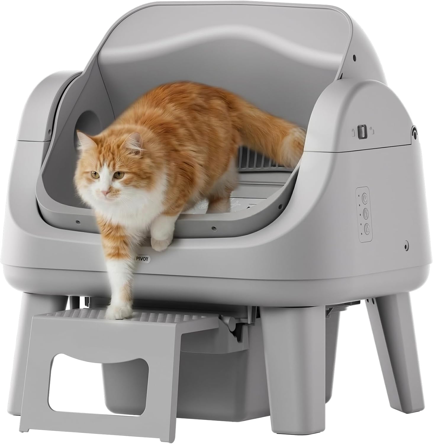 Detalle de PetPivot Automatic Cat Litter Box, Dark Grey
