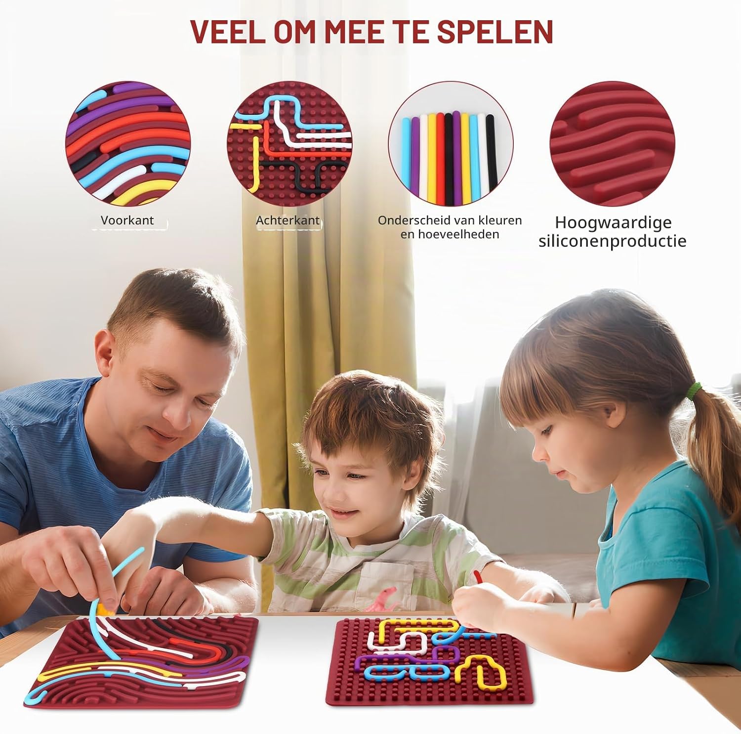 Thumbnail 2 de InemzTal LC2455 Montessori-sensorisch speelgoed met 11 telstokken en opbergtas